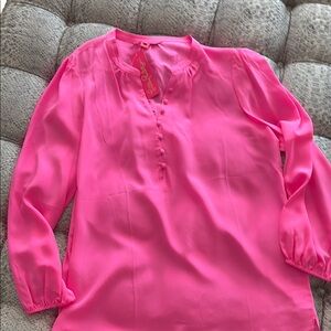 NWT Lilly Pulitzer Silk Lana Ray Blouse Sz XL